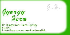 gyorgy herm business card